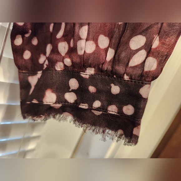 Anthropologie Cloth & Stone Printed Midi Dress, Wine, Size US S - Picture 11 of 13